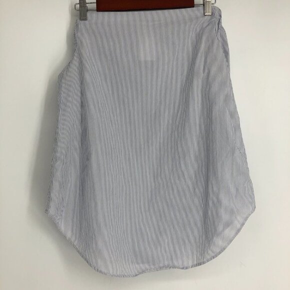 Aritzia Babaton Malik off the shoulder blouse, blue & white stripes 100% cotton - Picture 3 of 16